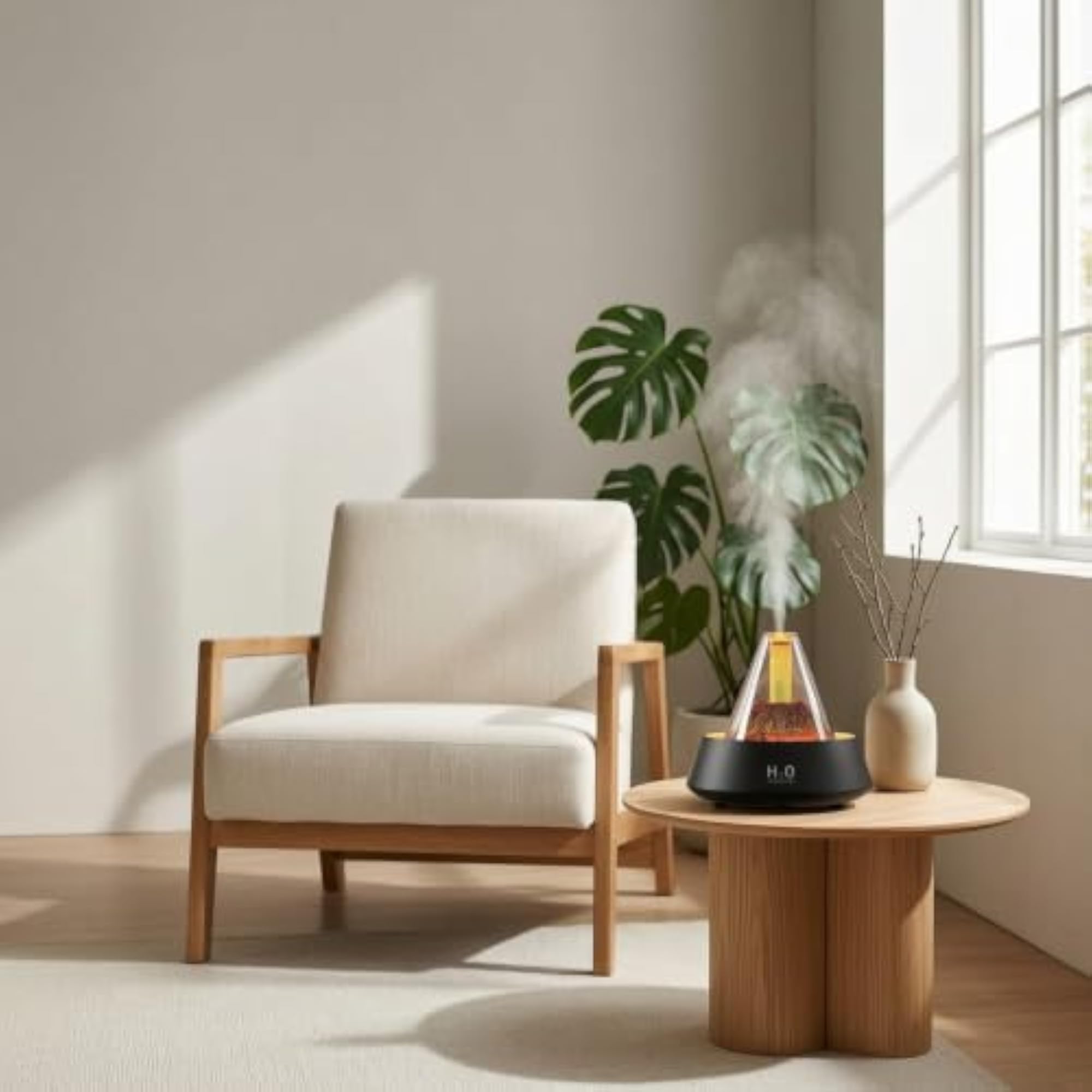 Electric Volcano Humidifier Decorative Dispenser with Light for Desk